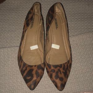 Leopard print flats